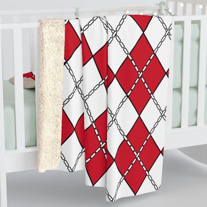 Jersey Retro Argyle Blanket Throw