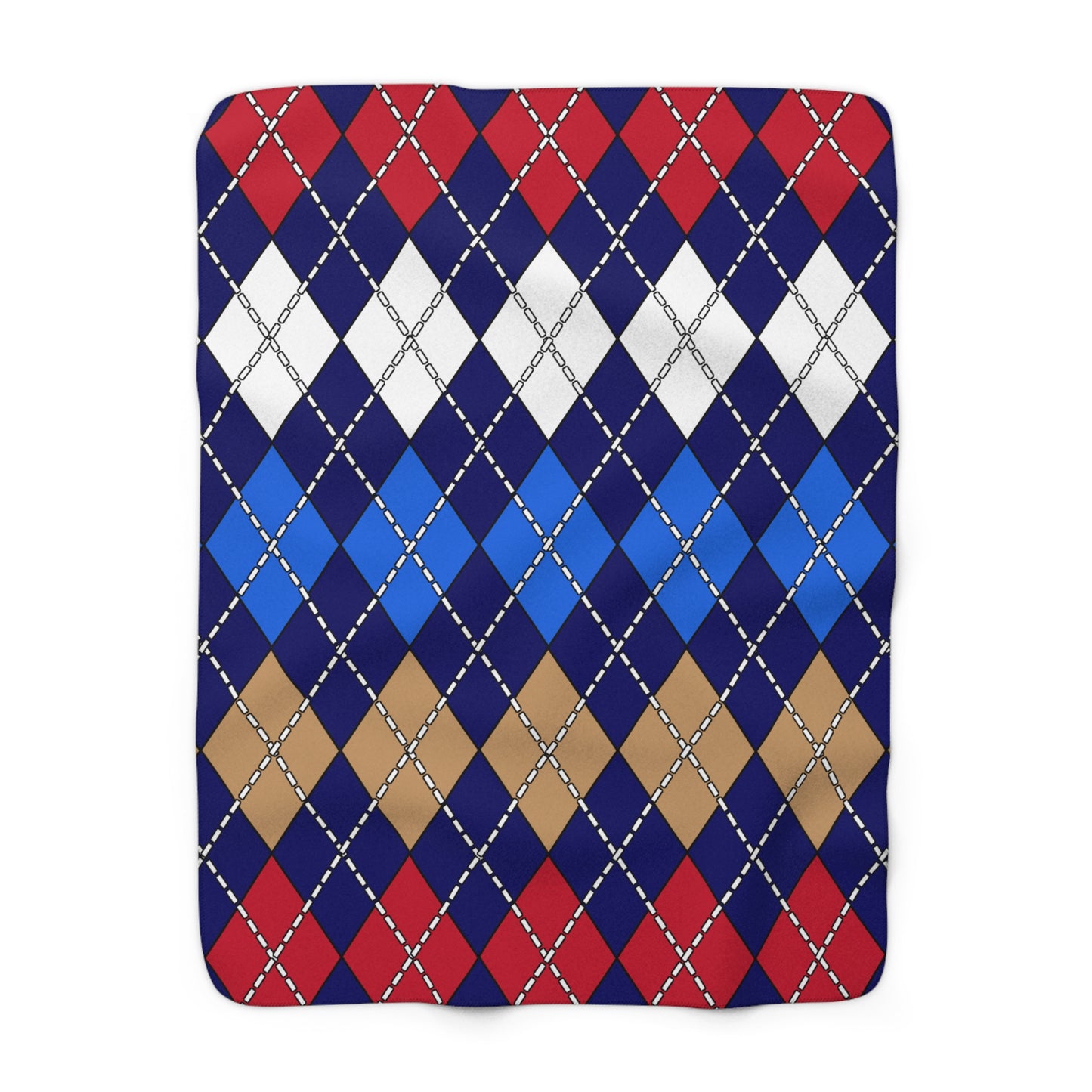 Tristan Da Cunha Retro Argyle Blanket Throw