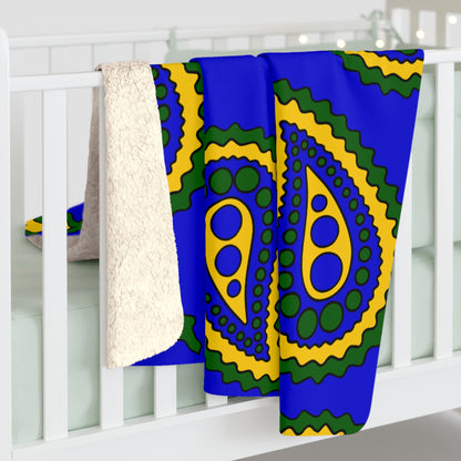 Solomon Islands Retro Paisley Blanket Throw