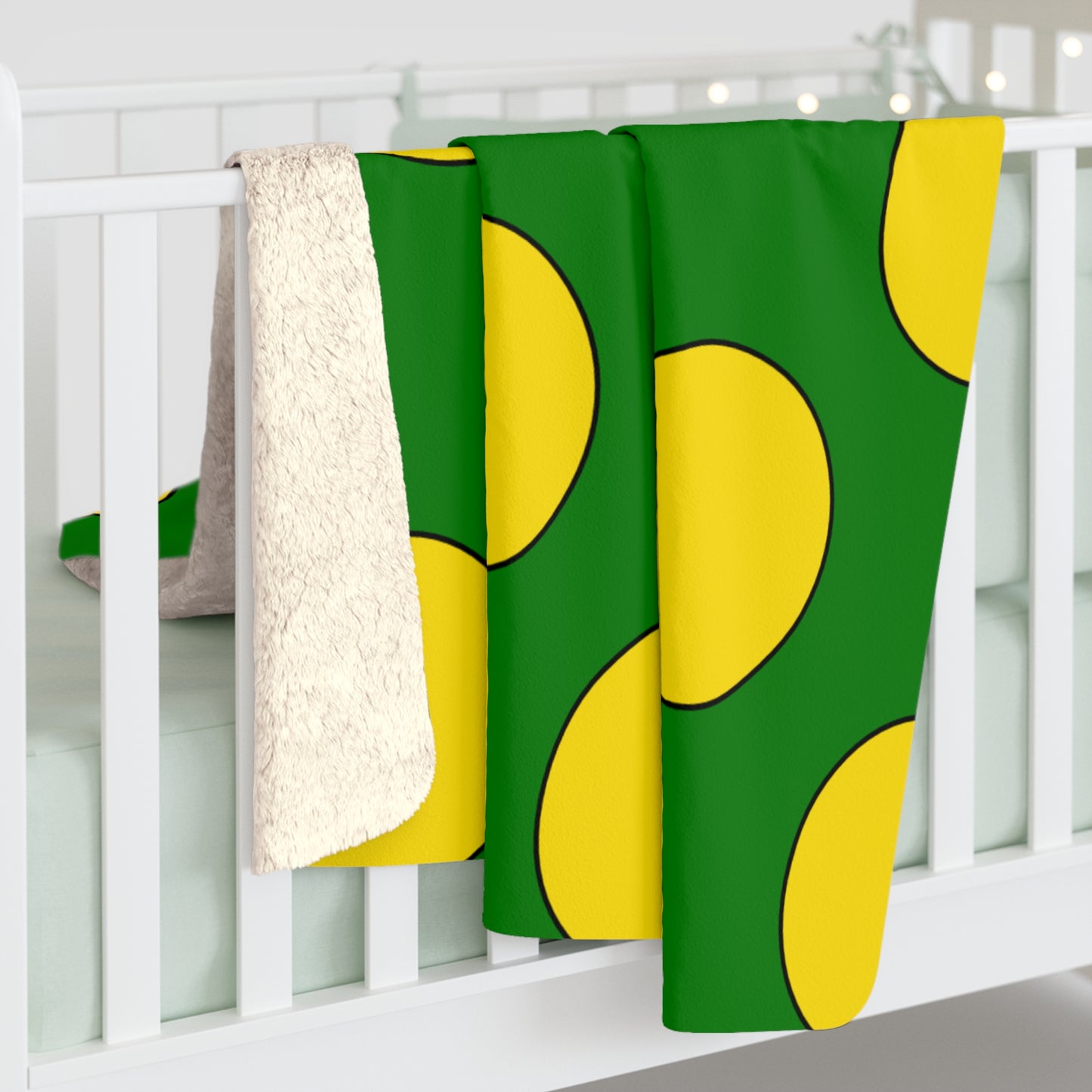 Cocos Islands Retro Polka Dots Blanket Throw