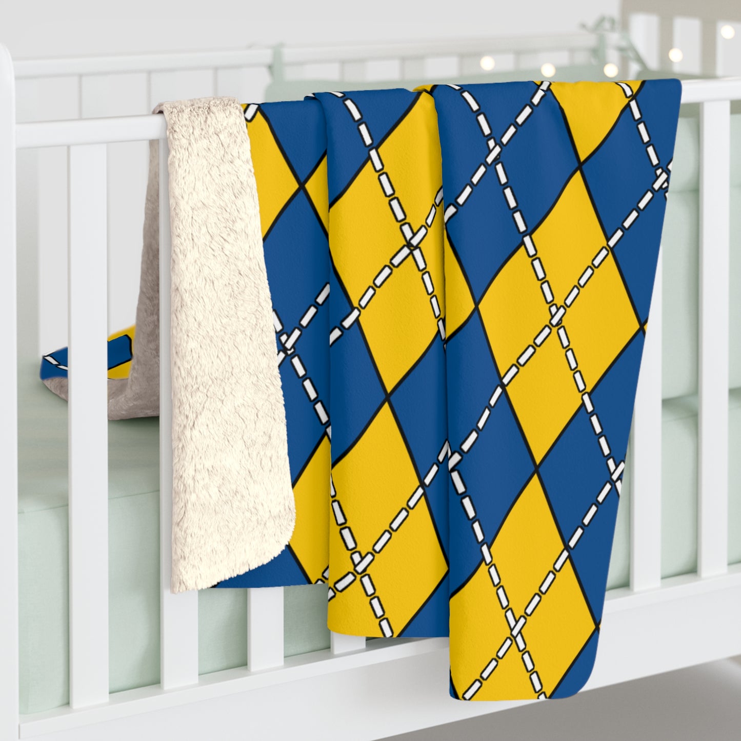 Sweden Retro Argyle Blanket Throw