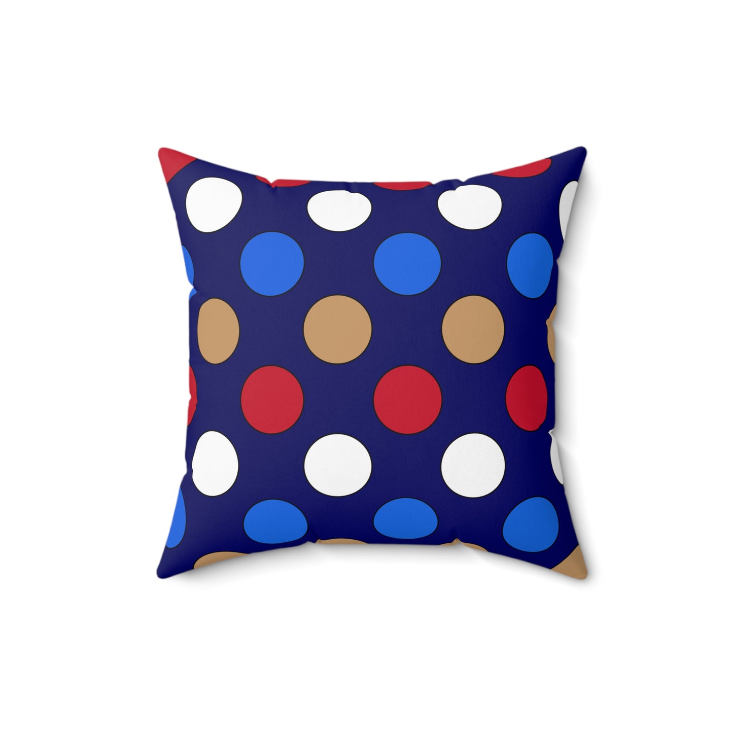 Tristan Da Cunha Retro Polka Dots Cushion Pillow