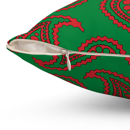 Turkmenistan Retro Paisley Cushion Pillow