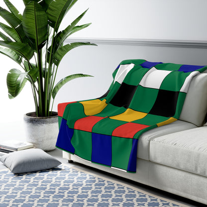 South Africa Retro Check Blanket Throw
