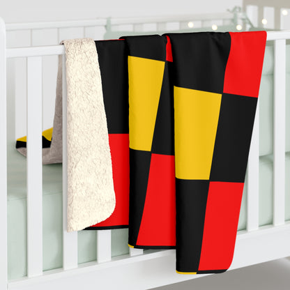 Germany Retro Check Blanket Throw