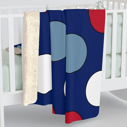 Falkland Islands Retro Polka Dots Blanket Throw