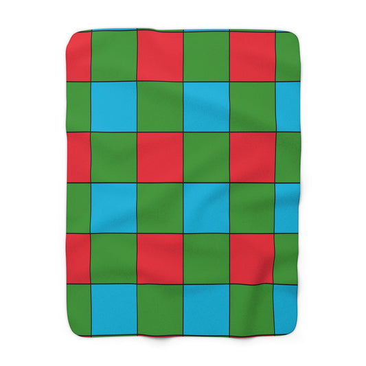 Azerbaijan Retro Check Blanket Throw