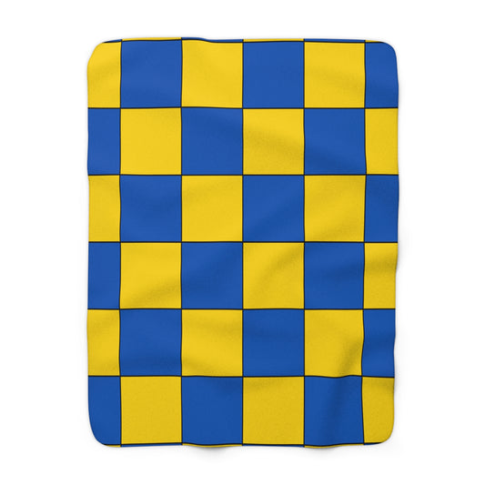 Ukraine Retro Check Blanket Throw