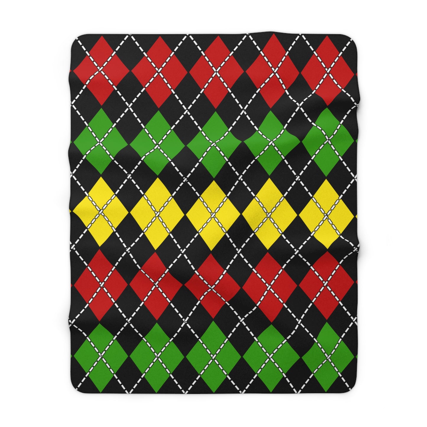 Saint Kitts And Nevis Retro Argyle Blanket Throw