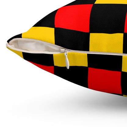 Papua New Guinea Retro Check Cushion Pillow
