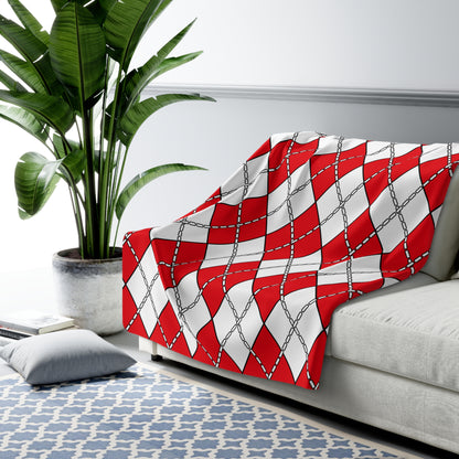 Tunisia Retro Argyle Blanket Throw