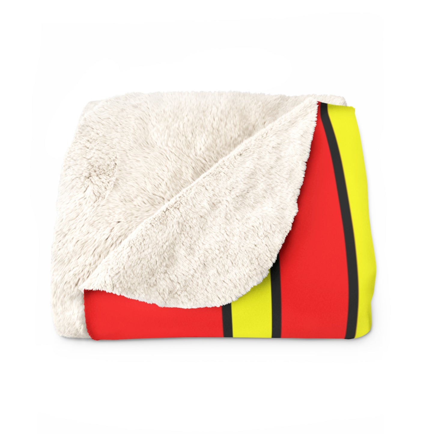 Red, Yellow Retro Stripes Blanket Throw