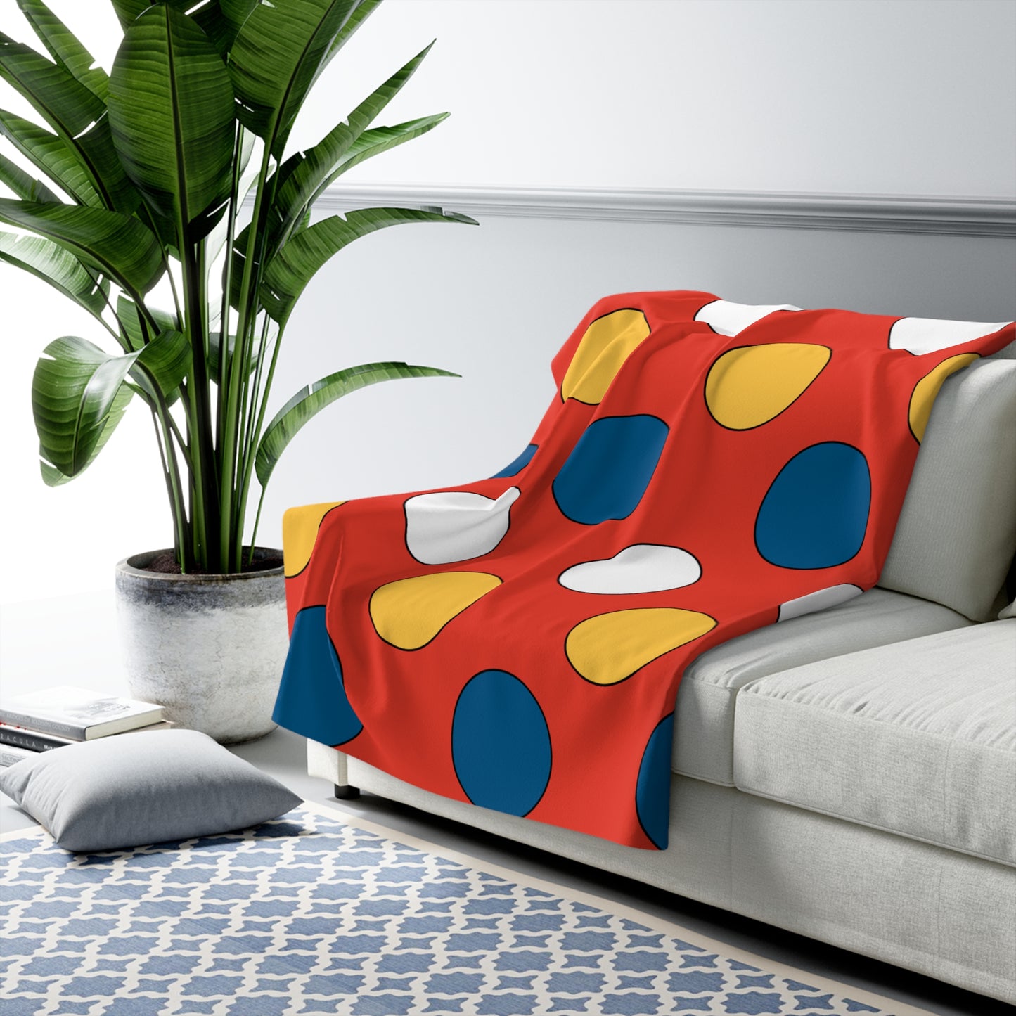 Kiribati Retro Polka Dots Blanket Throw