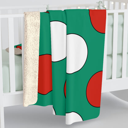 Bulgaria Retro Polka Dots Blanket Throw