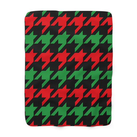 Libya Retro Houndstooth Blanket Throw