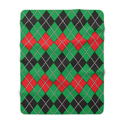 Martinique Retro Argyle Blanket Throw