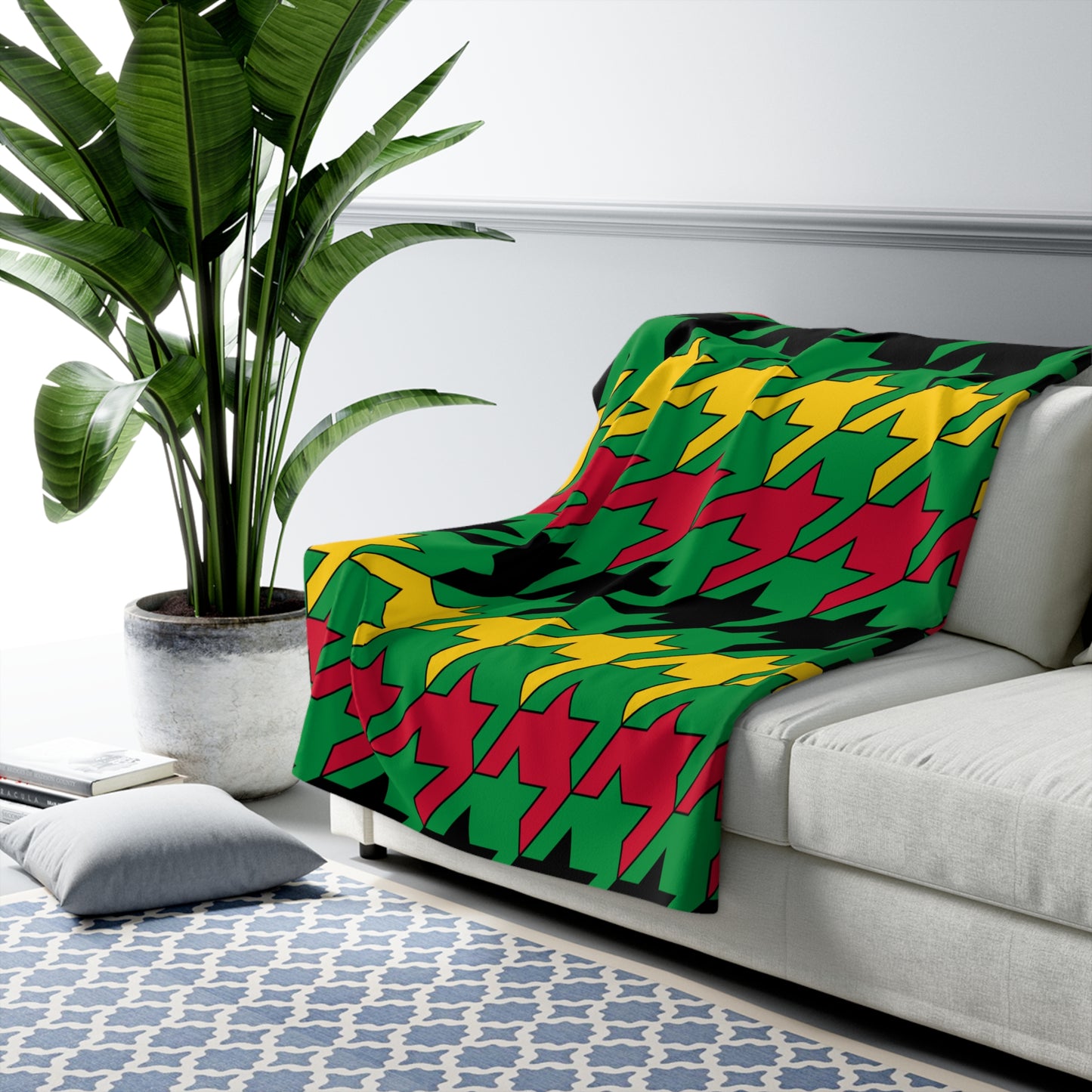 Vanuatu Retro Houndstooth Blanket Throw