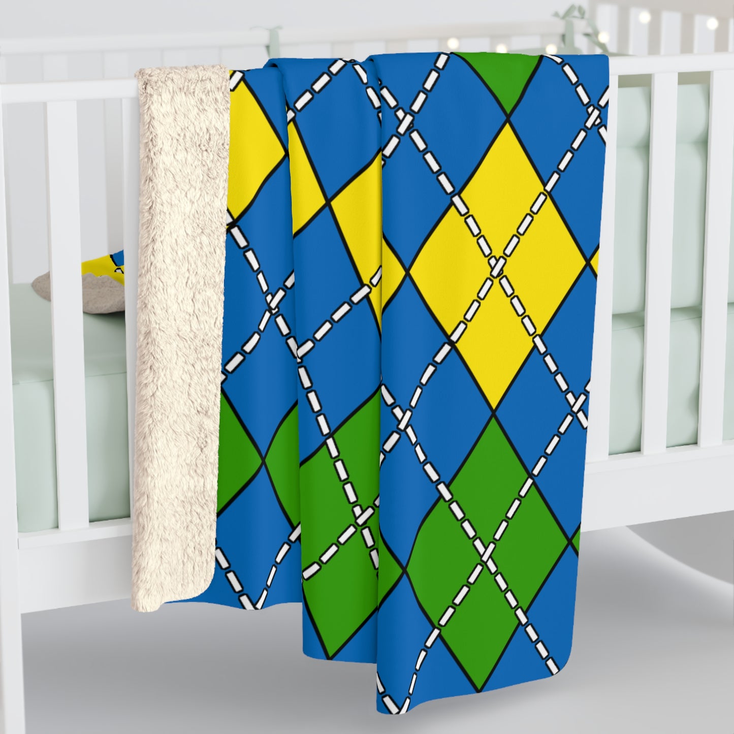 Gabon Retro Argyle Blanket Throw