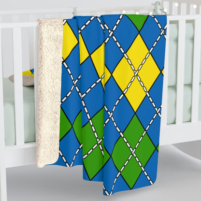 Gabon Retro Argyle Blanket Throw