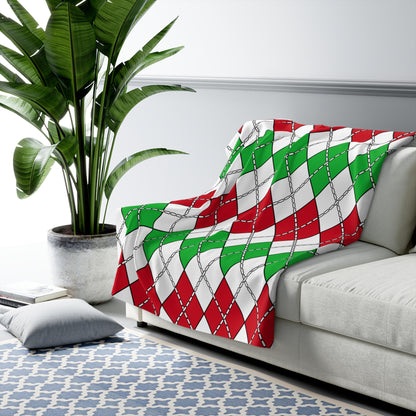 Burundi Retro Argyle Blanket Throw
