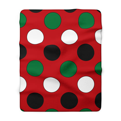 Western Sahara Retro Polka Dots Blanket Throw