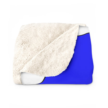 Blue, White Retro Polka Dots Blanket Throw