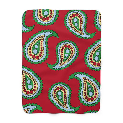 Eritrea Retro Paisley Blanket Throw