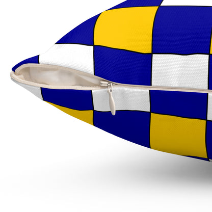 Bosnia And Herzegovina Retro Check Cushion Pillow