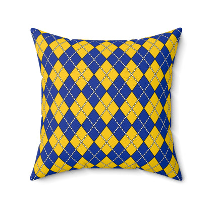 European Union Retro Argyle Cushion Pillow
