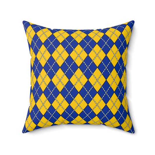 European Union Retro Argyle Cushion Pillow