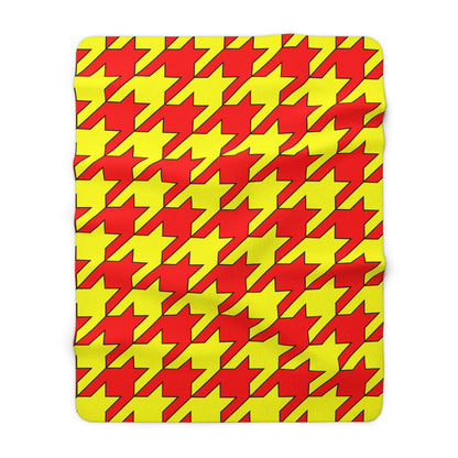 Kyrgyzstan Retro Houndstooth Blanket Throw