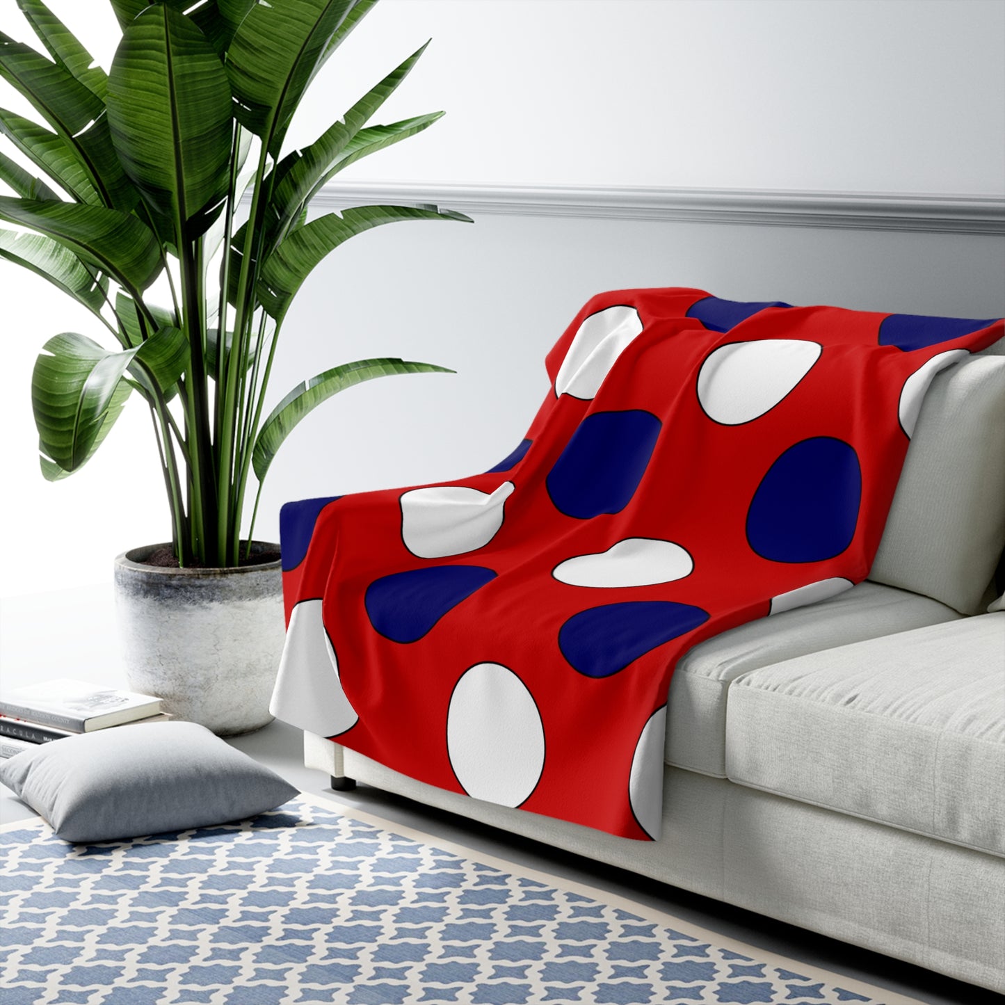 Malaysia Retro Polka Dots Blanket Throw