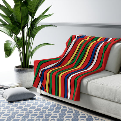 Seychelles Retro Stripes Blanket Throw