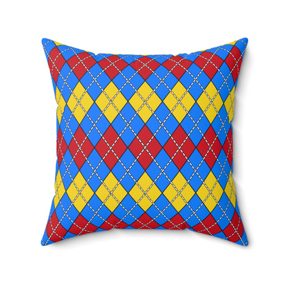 Democratic Republic of the Congo Retro Argyle Cushion Pillow