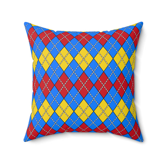 Democratic Republic of the Congo Retro Argyle Cushion Pillow