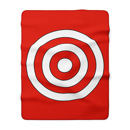 French Polynesia Retro Target Blanket Throw
