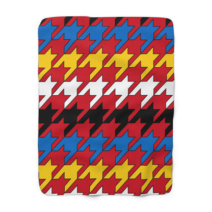 Antigua And Barbuda Retro Houndstooth Blanket Throw