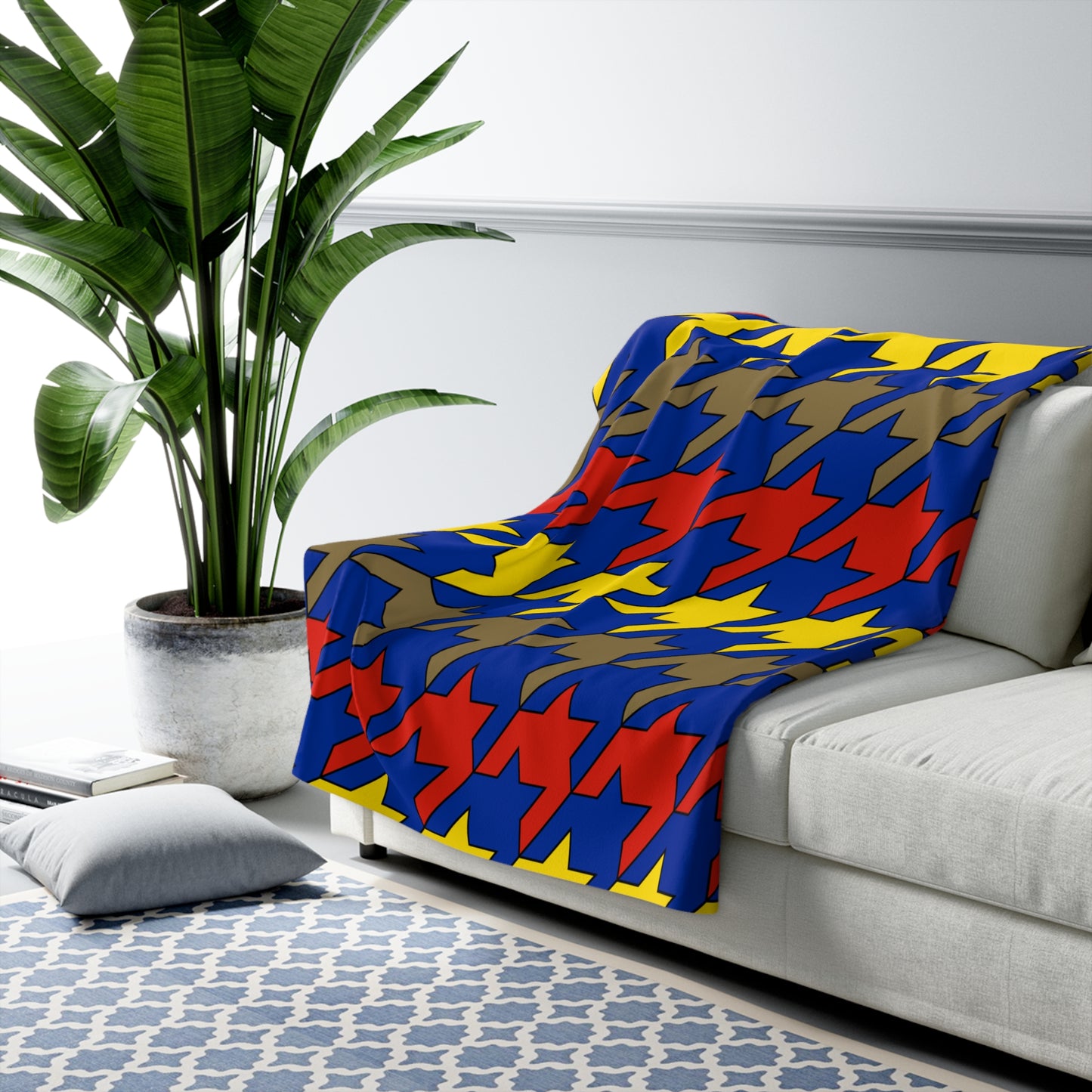 Moldova Retro Houndstooth Blanket Throw