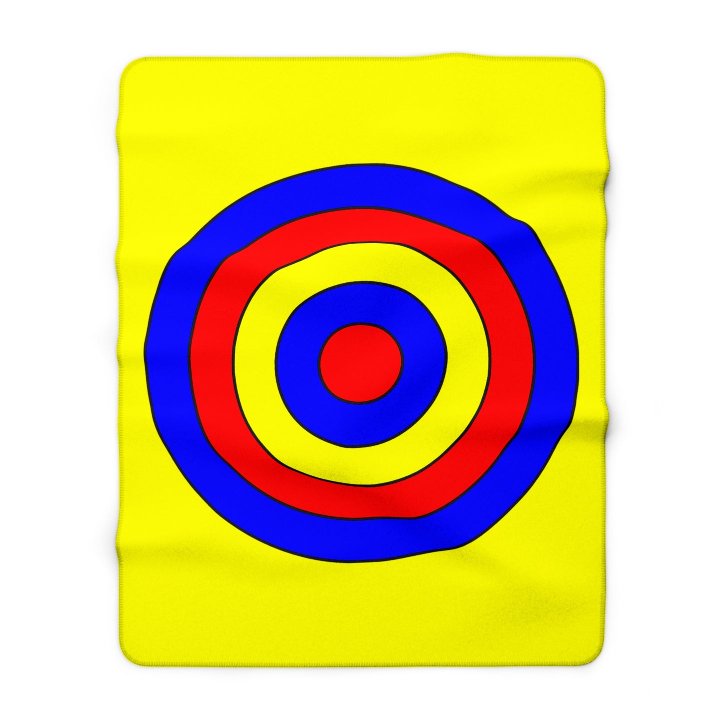 Yellow, Blue, Red Retro Target Blanket Throw