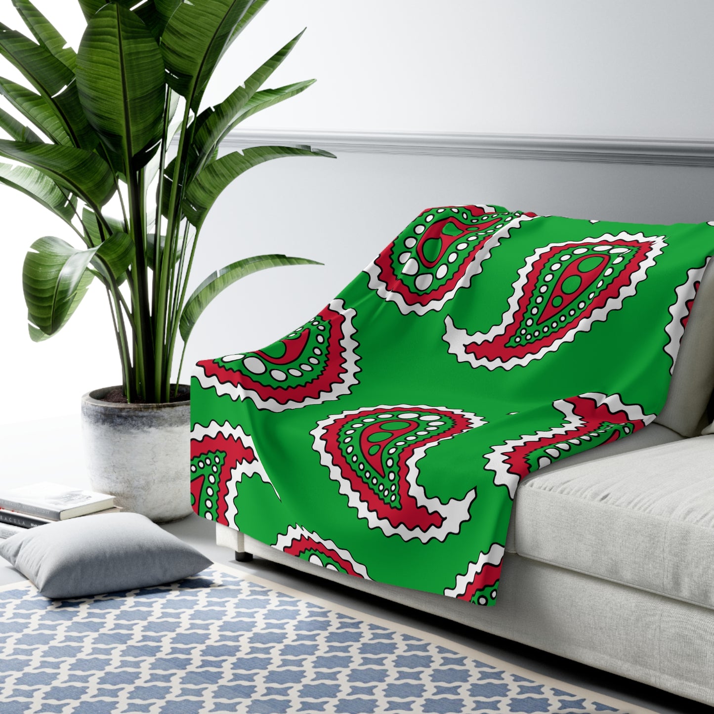 Wales Retro Paisley Blanket Throw