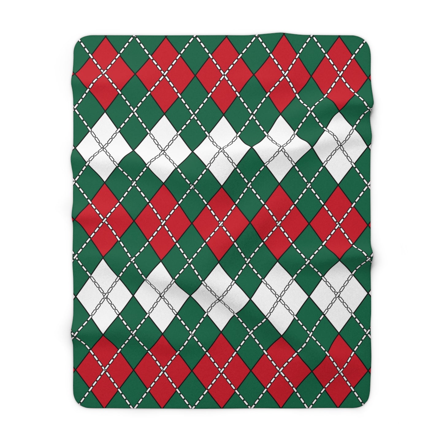 Mexico Retro Argyle Blanket Throw
