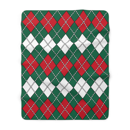 Mexico Retro Argyle Blanket Throw