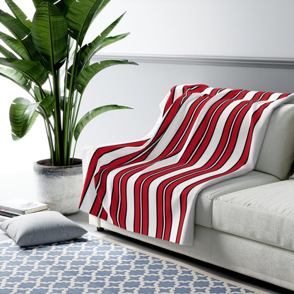 Jersey Retro Stripes Blanket Throw