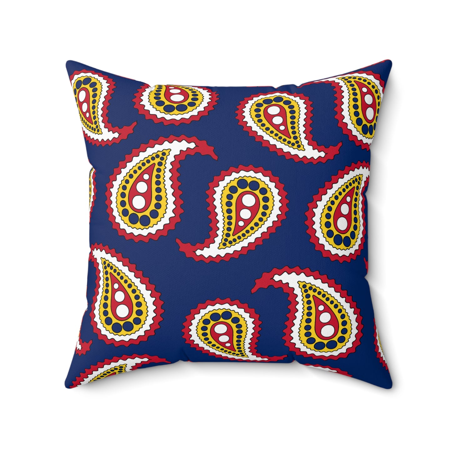 Turks And Caicos Islands Retro Paisley Cushion Pillow