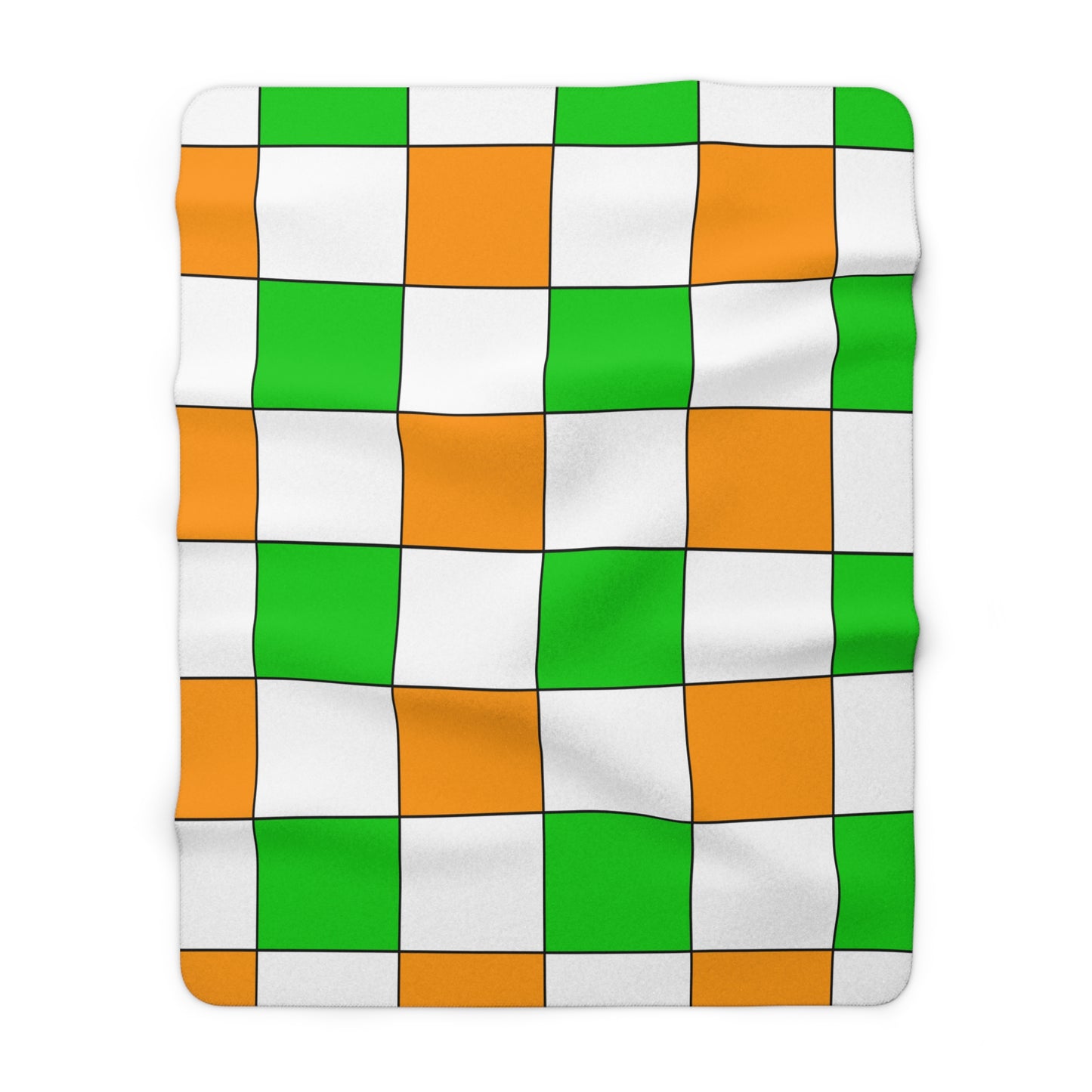 Cote Divoire Retro Check Blanket Throw