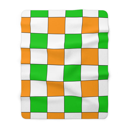 Cote Divoire Retro Check Blanket Throw