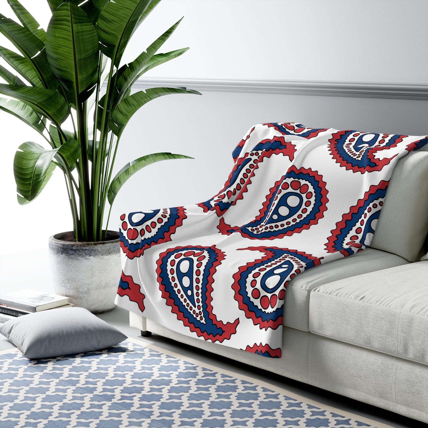 Serbia Retro Paisley Blanket Throw