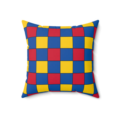 Aland Islands Retro Check Cushion Pillow