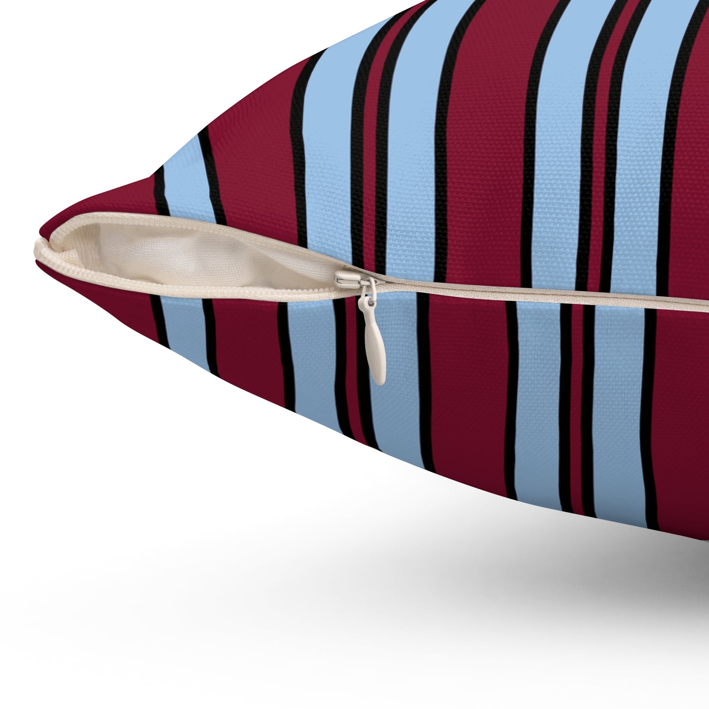 Claret, Blue Retro Stripe Cushion Pillow