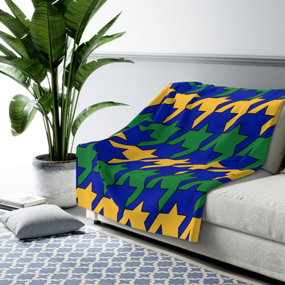 Christmas Island Retro Houndstooth Blanket Throw